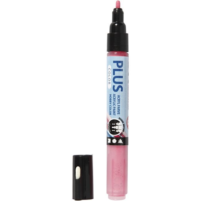 Plus Color Tusch, L: 14,5 cm, streg 1-2 mm, fuchsia, 5,5 ml, 1 stk.