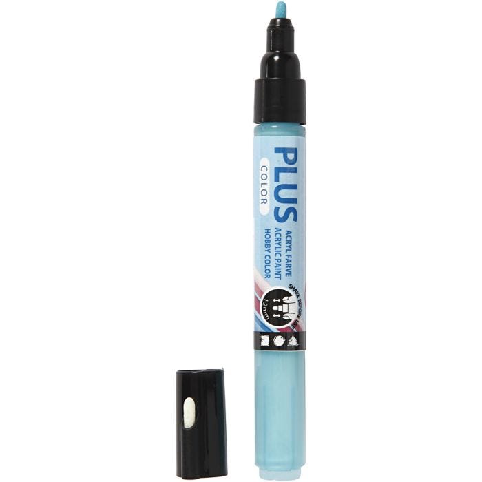 Plus Color Tusch, L: 14,5 cm, streg 1-2 mm, turkis, 5,5 ml, 1 stk.
