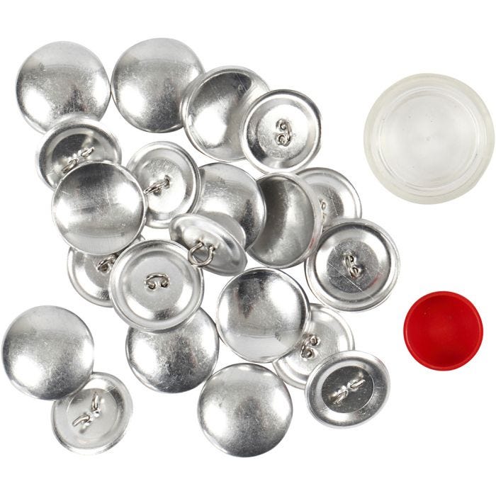 Overtræksknapper, diam. 22 mm, 12 stk./ 1 pk.