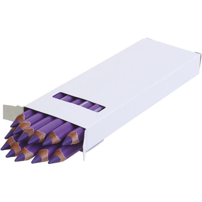 edu Kraftige Farveblyanter, tykkelse 10 mm, mine 6,25 mm, violet, 12 stk./ 1 pk.