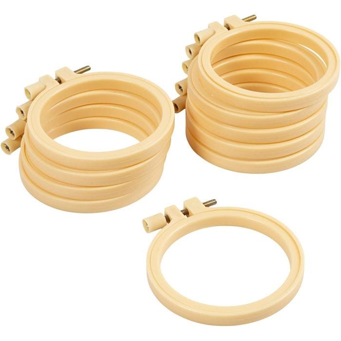 Broderiramme, Rund, 9,5 cm, 10stk./ 1 pk.