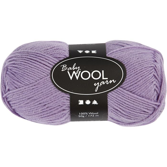 Babygarn, L: 172 M, lilla, 50 g/ 1 ngl.