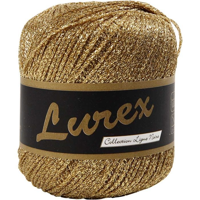 Lurex Garn, 160 M, guld, 25g/ 1 ngl.