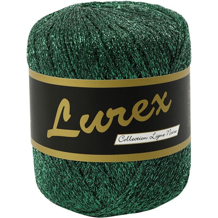 Lurex Garn, 160 M, grøn, 25g/ 1 ngl.