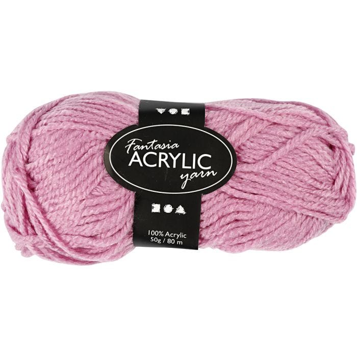 Fantasia Polyacrylgarn, L: 80 M, rosa, 50 g/ 1 ngl.