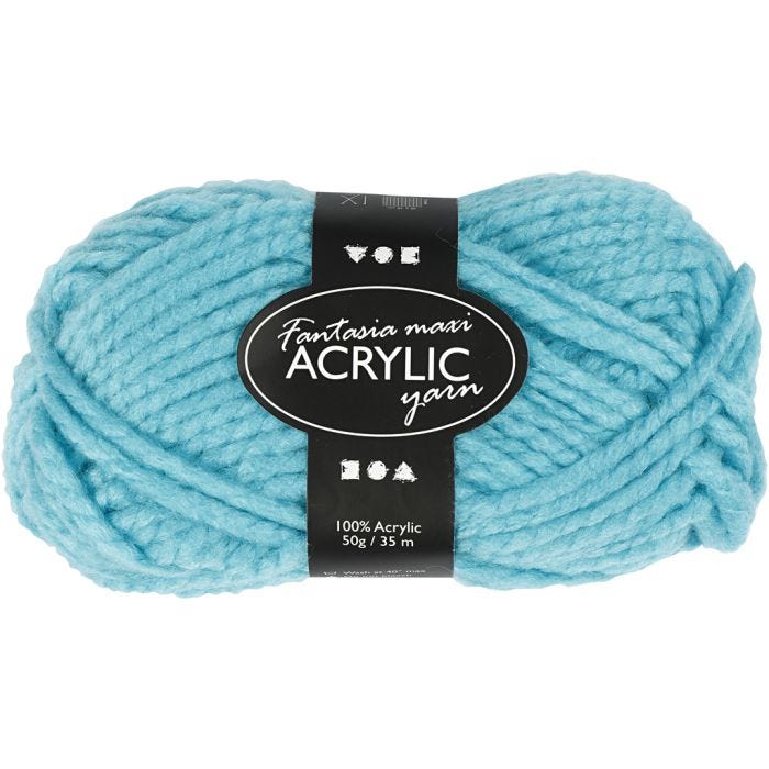 Fantasia Polyacrylgarn, L: 35 M, Maxi, turkis, 50 g/ 1 ngl.