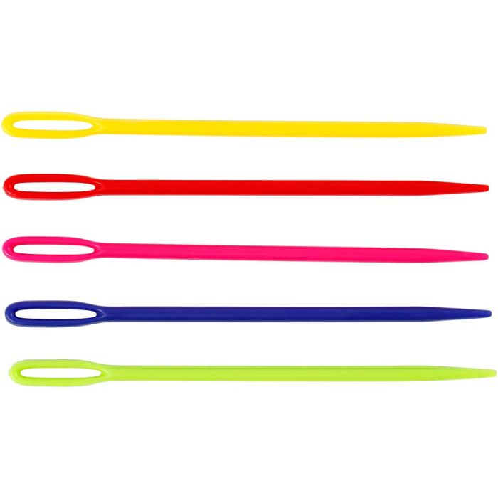 Strikkenål, L: 7 cm, ass. farver, 50 stk./ 1 pk.