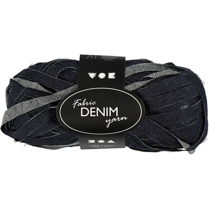 Denim Stofgarn, L: 45 M, blå, 100 g/ 1 ngl.