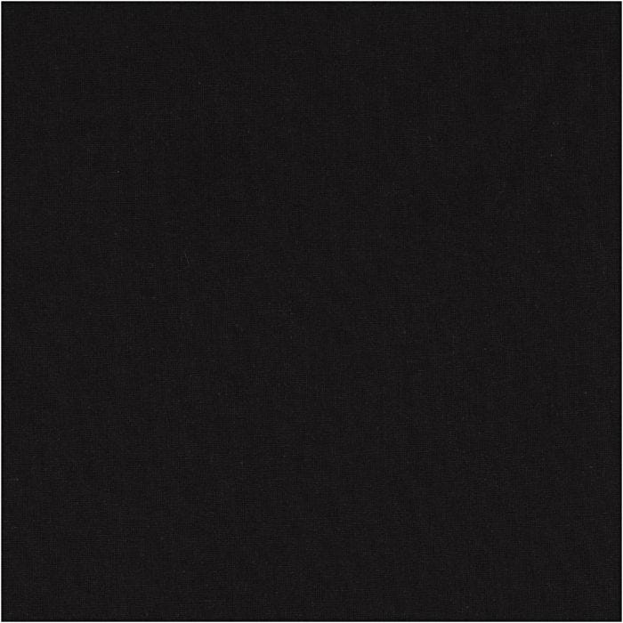 Stof, B: 145 cm, 140 g, sort, 10 m/ 1 rl.