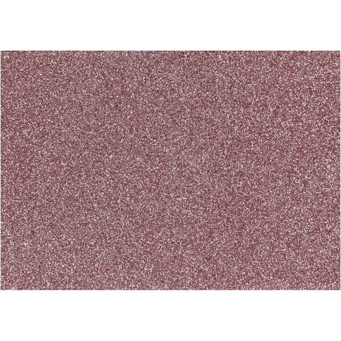 Strygestof, A5, ark 148x210 mm, glitter, lyserød, 1 ark