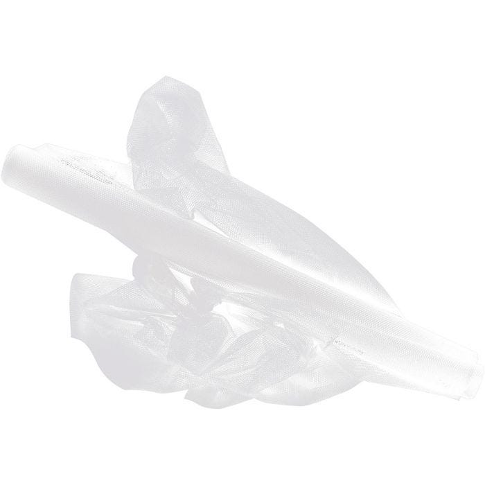 Tyl, B: 50 cm, hvid, 5 m/ 1 rl.