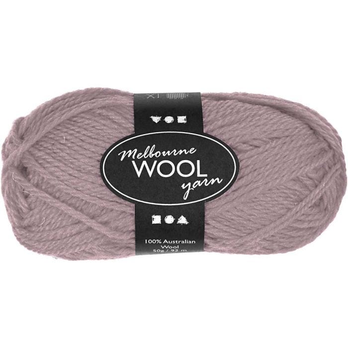 Melbourne Uldgarn, L: 92 M, lys lilla, 50 g/ 1 ngl.