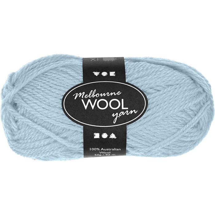 Melbourne Uldgarn, L: 92 M, lys turkis, 50 g/ 1 ngl.