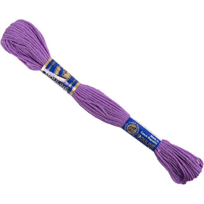 Broderigarn, lilla, 8 m/ 1 bdt.