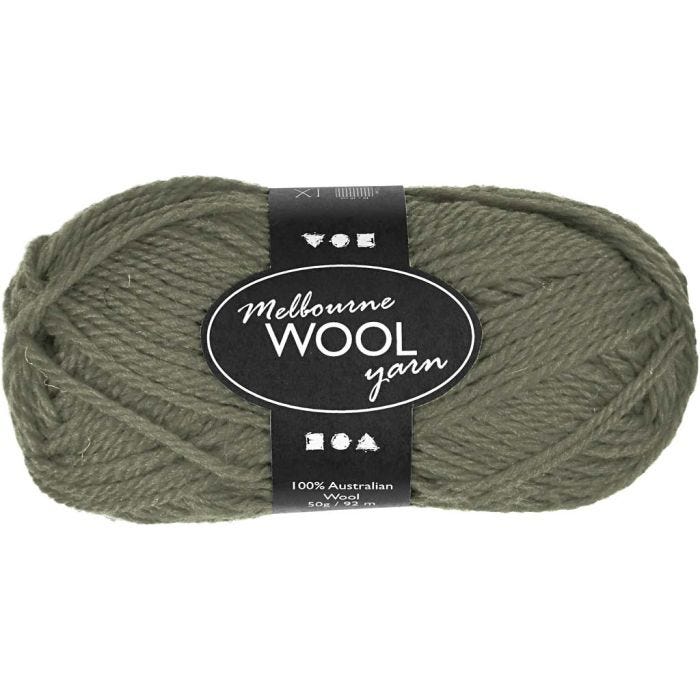 Melbourne Uldgarn, L: 92 M, mørk grøn, 50 g/ 1 ngl.
