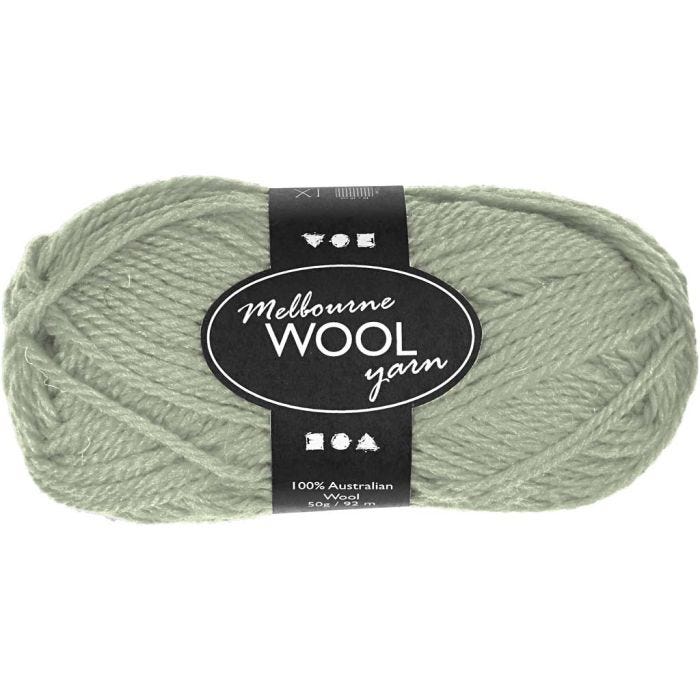 Melbourne Uldgarn, L: 92 M, lys grøn, 50 g/ 1 ngl.