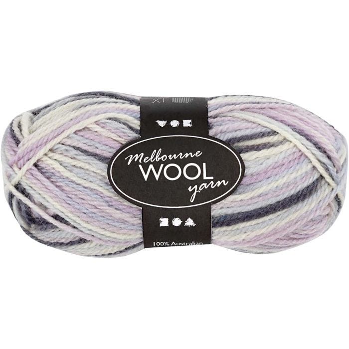 Melbourne Uldgarn, L: 92 M, pastellilla, 50 g/ 1 ngl.
