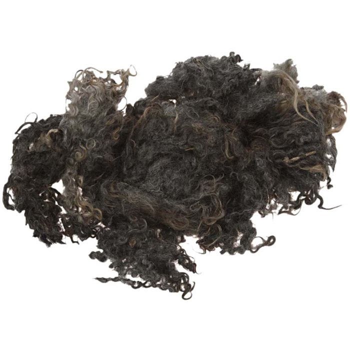 Krøluld, mørk grå, 100 g/ 1 bdt.
