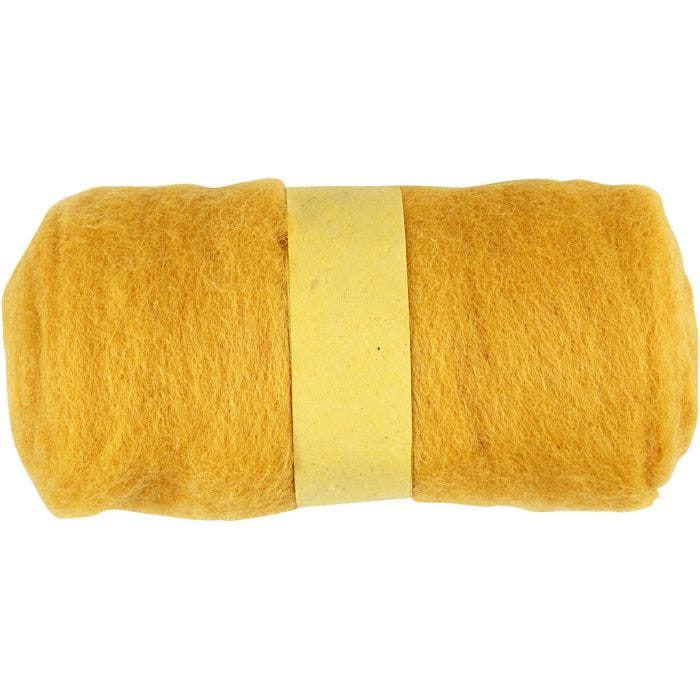 Kartet Uld, gul, 100 g/ 1 bdt.