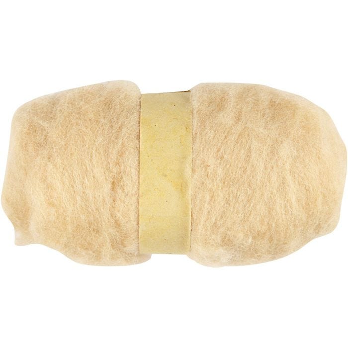 Kartet Uld, lys pudder, 100 g/ 1 bdt.