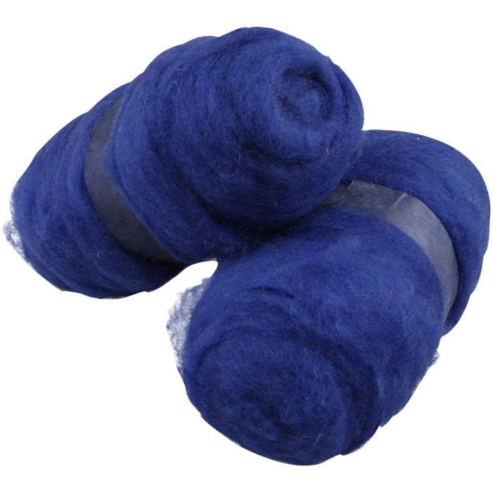 Kartet Uld, kongeblå, 2x100 g/ 1 pk.