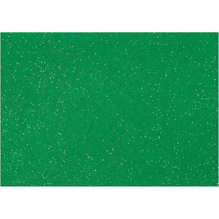 Hobbyfilt, A4, ark 210x297 mm, tykkelse 1 mm, grøn, 10 ark/ 1 pk.