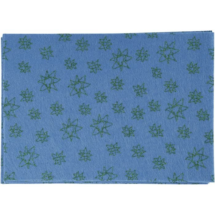 Hobbyfilt, A4, ark 210x297 mm, tykkelse 1 mm, blå, 10 ark/ 1 pk.