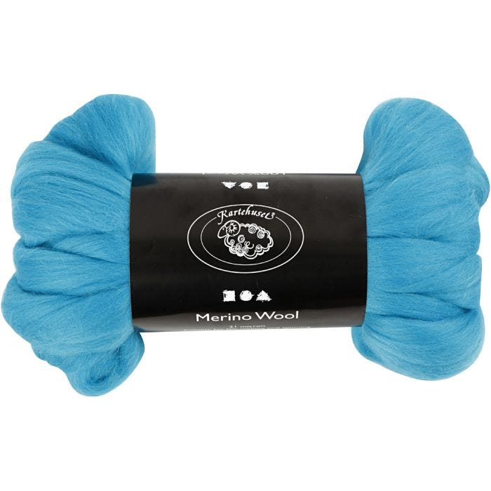 Merinould, tykkelse 21 my, turkis, 100 g/ 1 pk.