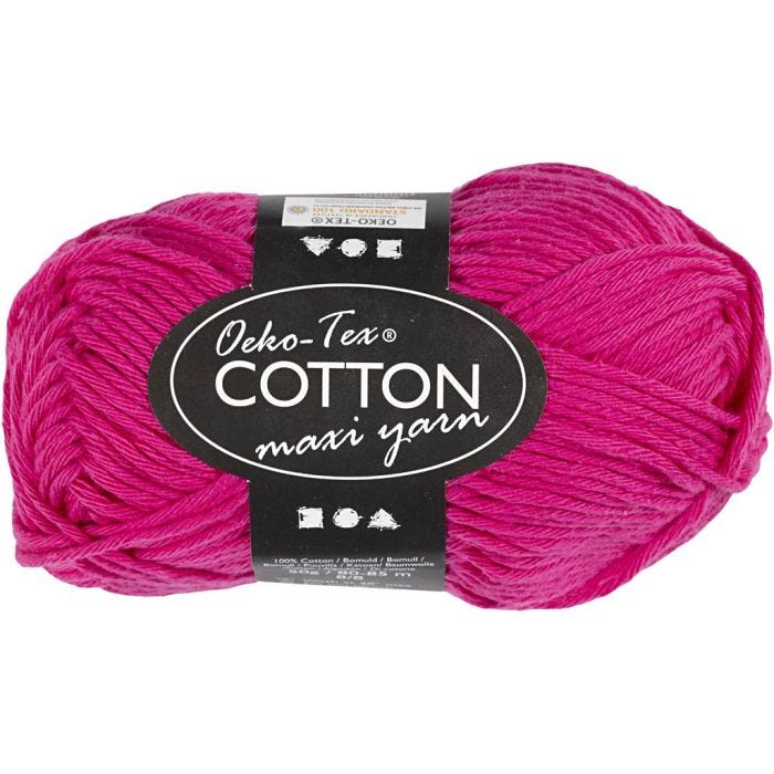 Bomuldsgarn, nr. 8/8, L: 80-85 M, pink, 50 g/ 1 ngl.