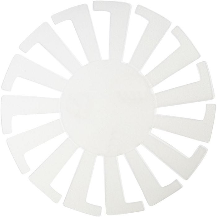 Flet-let-skabelon, H: 8 cm, diam. 14 cm, transparent, 10 stk./ 1 pk.