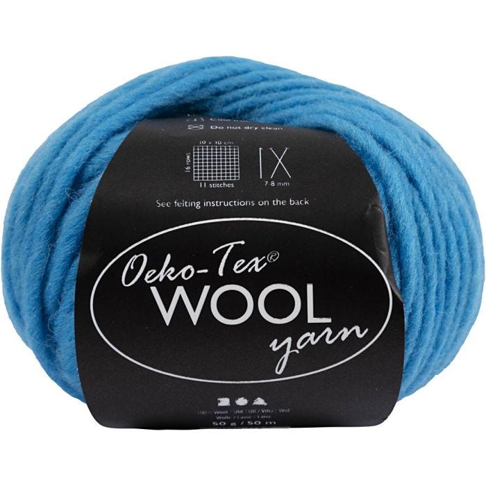 Uldgarn, L: 50 M, turkis, 50 g/ 1 ngl.