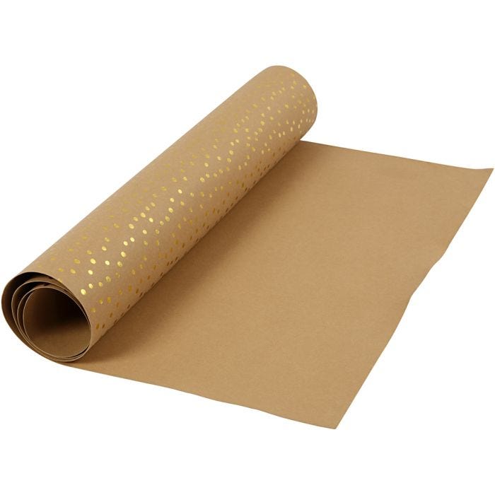 Læderpapir, B: 50 cm, ensfarvet,folie, 350 g, lys brun, guld, 1 m/ 1 rl.