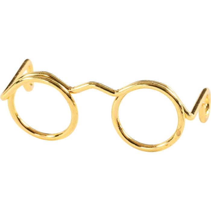 Briller, B: 25 mm, guld, 10 stk./ 1 pk.