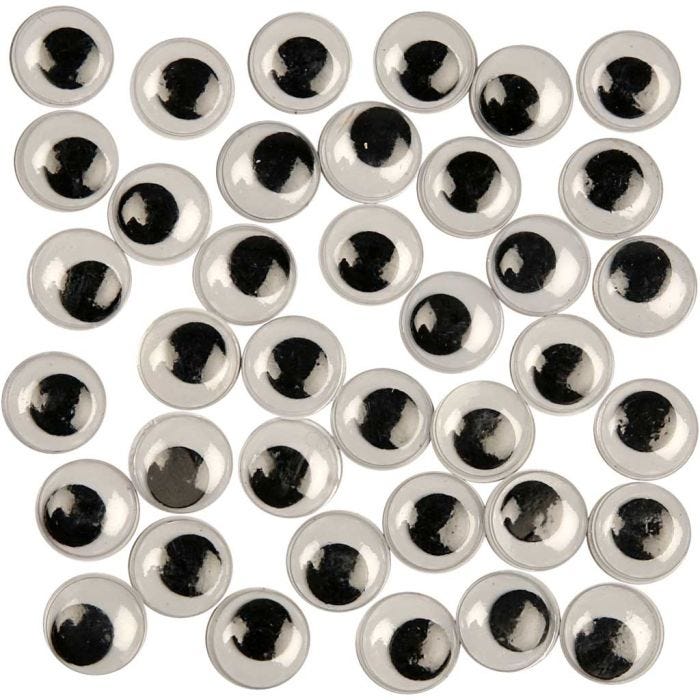 Rulleøjne, uden klæb, diam. 12 mm, 1000 stk./ 1 pk.