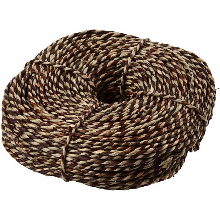 Søgræssnor, tykkelse 3,5-4 mm, brun, 500 g/ 1 bdt.