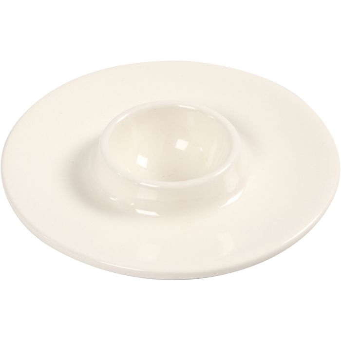 Æggebæger, diam. 9,8 cm, hulstr. 3,9 cm, hvid, 12stk./ 1 pk.