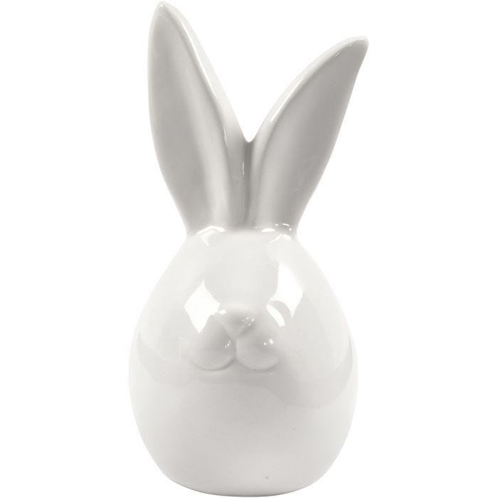 Hare, H: 11,4 cm, diam. 5,5 cm, hvid, 12stk./ 1 pk.