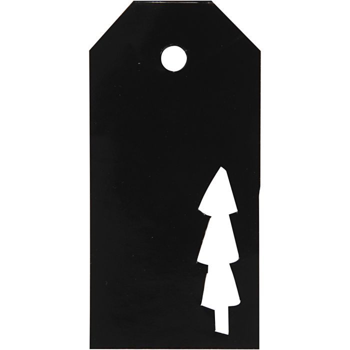 Manilamærker, str. 5x10 cm, 300 g, sort, 15 stk./ 1 pk.