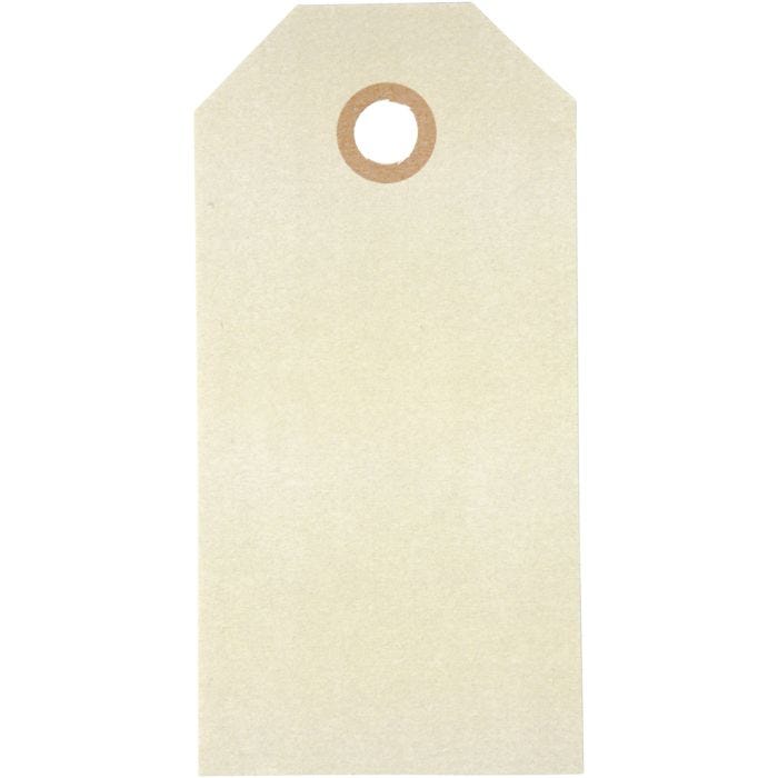 Manilamærker, str. 5x10 cm, 250 g, creme, 20stk./ 1 pk.