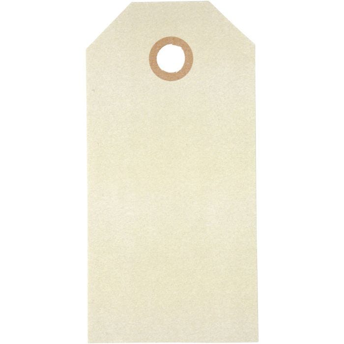 Manilamærker, str. 5x10 cm, 250 g, creme, 1000stk./ 1 pk.