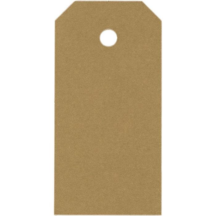 Manilamærker, str. 4x8 cm, 250 g, guld, 20stk./ 1 pk.