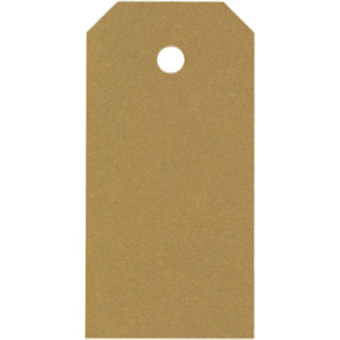 Manilamærker, str. 4x8 cm, 250 g, guld, 1000 stk./ 1 pk.