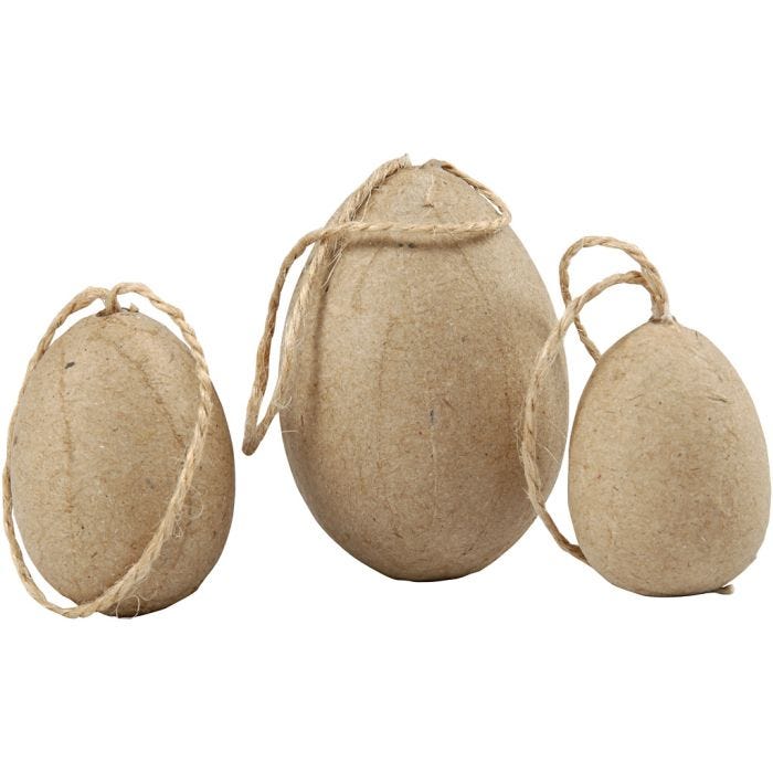 Æg , 3+4+5 cm, 6stk./ 1 pk.