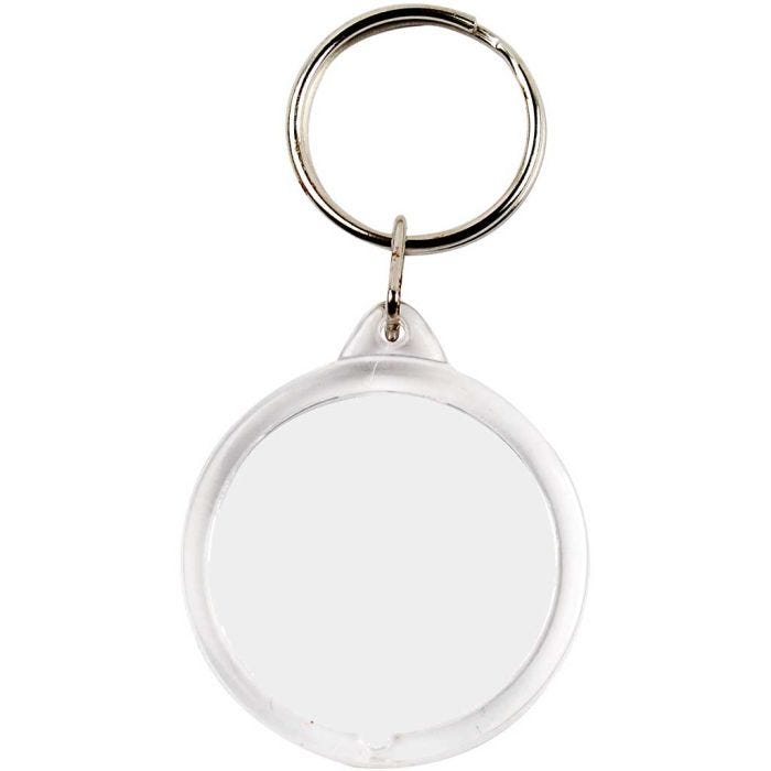 Nøglevedhæng , rund, diam. 40 mm, 25 stk./ 1 pk.