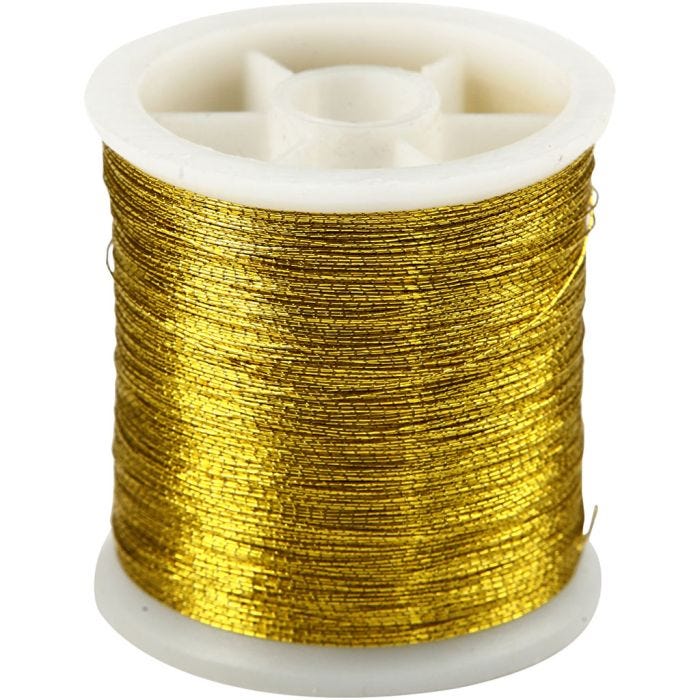 Sytråd, tykkelse 0,15 mm, guld, 100 m/ 1 rl.