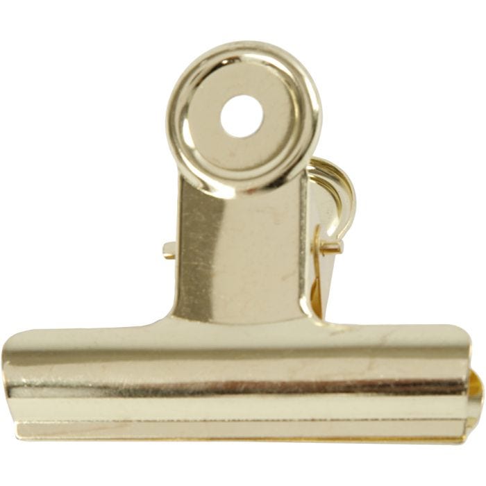Metalklemme, B: 7,5 cm, messing, 6 stk./ 1 pk.