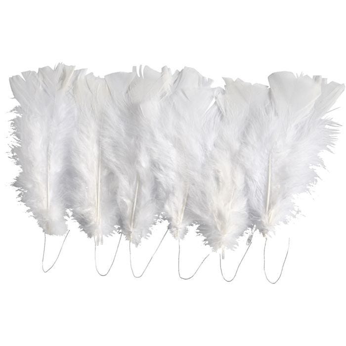 Dun, L: 11-17 cm, hvid, 18 bdt./ 1 pk.