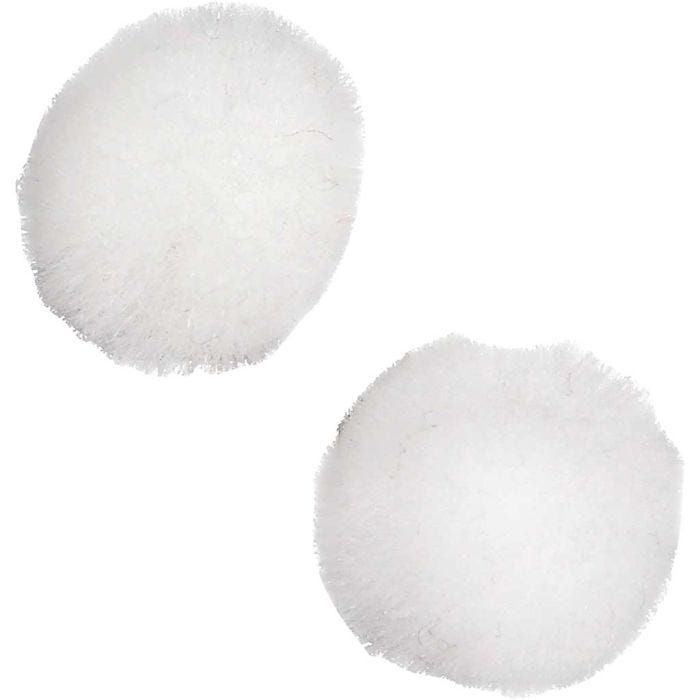 Pomponer, diam. 15 mm, hvid, 200 stk./ 1 pk.