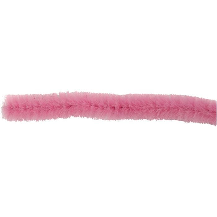 Chenille, L: 30 cm, tykkelse 6 mm, pink, 50 stk./ 1 pk.