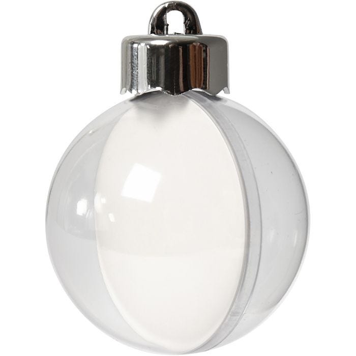 Deko-kugle, diam. 5 cm, transparent, 10stk./ 1 pk.